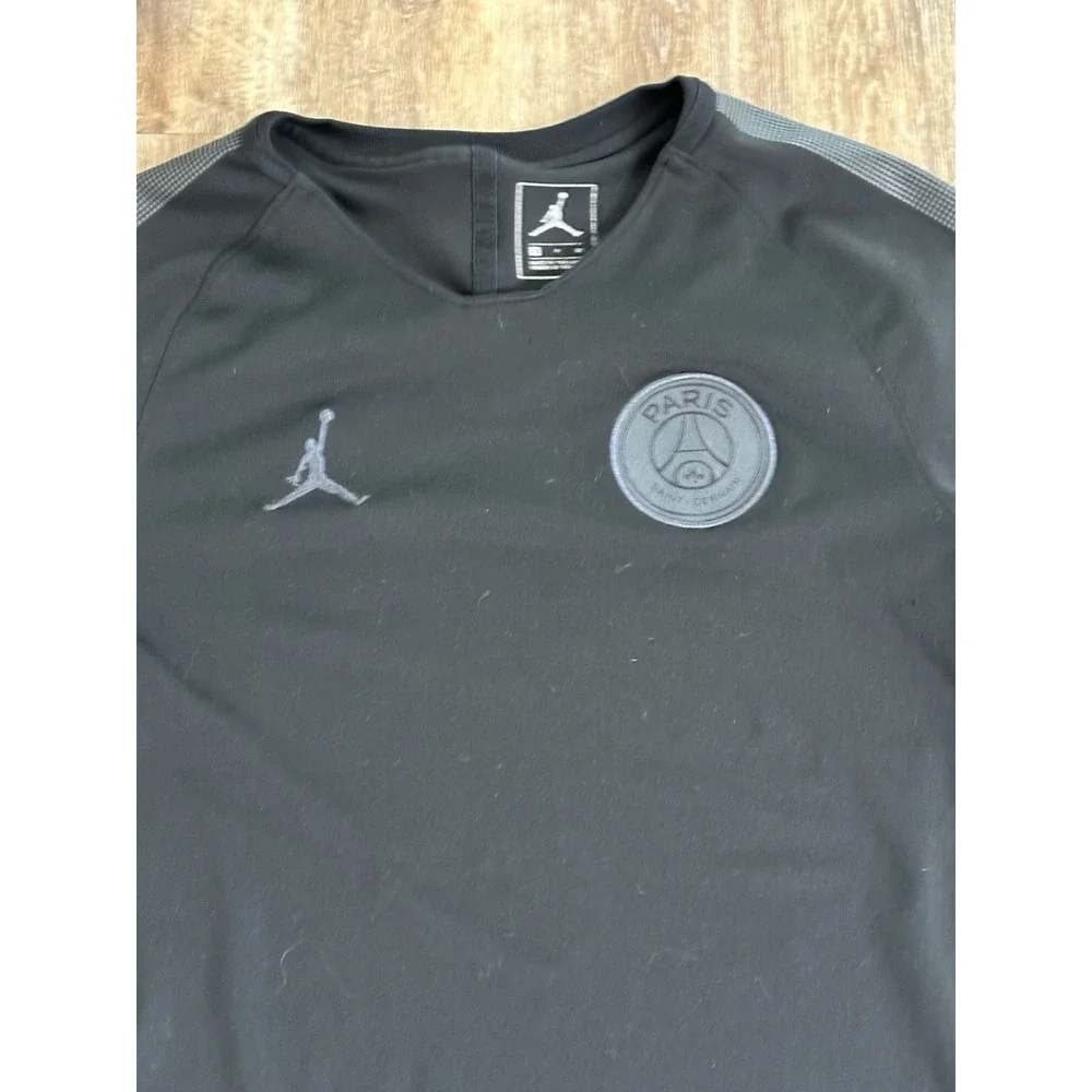 Vintage Paris Saint German Shirt Jordan Nike Black Training Soccer Size Small
